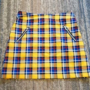 Plaid pencil skirt